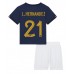 Cheap France Lucas Hernandez #21 Home Football Kit Children World Cup 2022 Short Sleeve (+ pants)